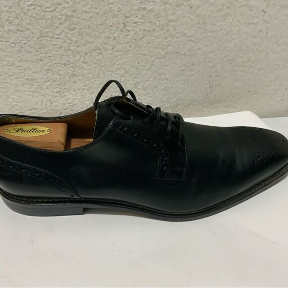 Jose Real BLACK - VERO CUOIO Italian Leather Mens Shoes size 46 lace up - Picture 3 of 16